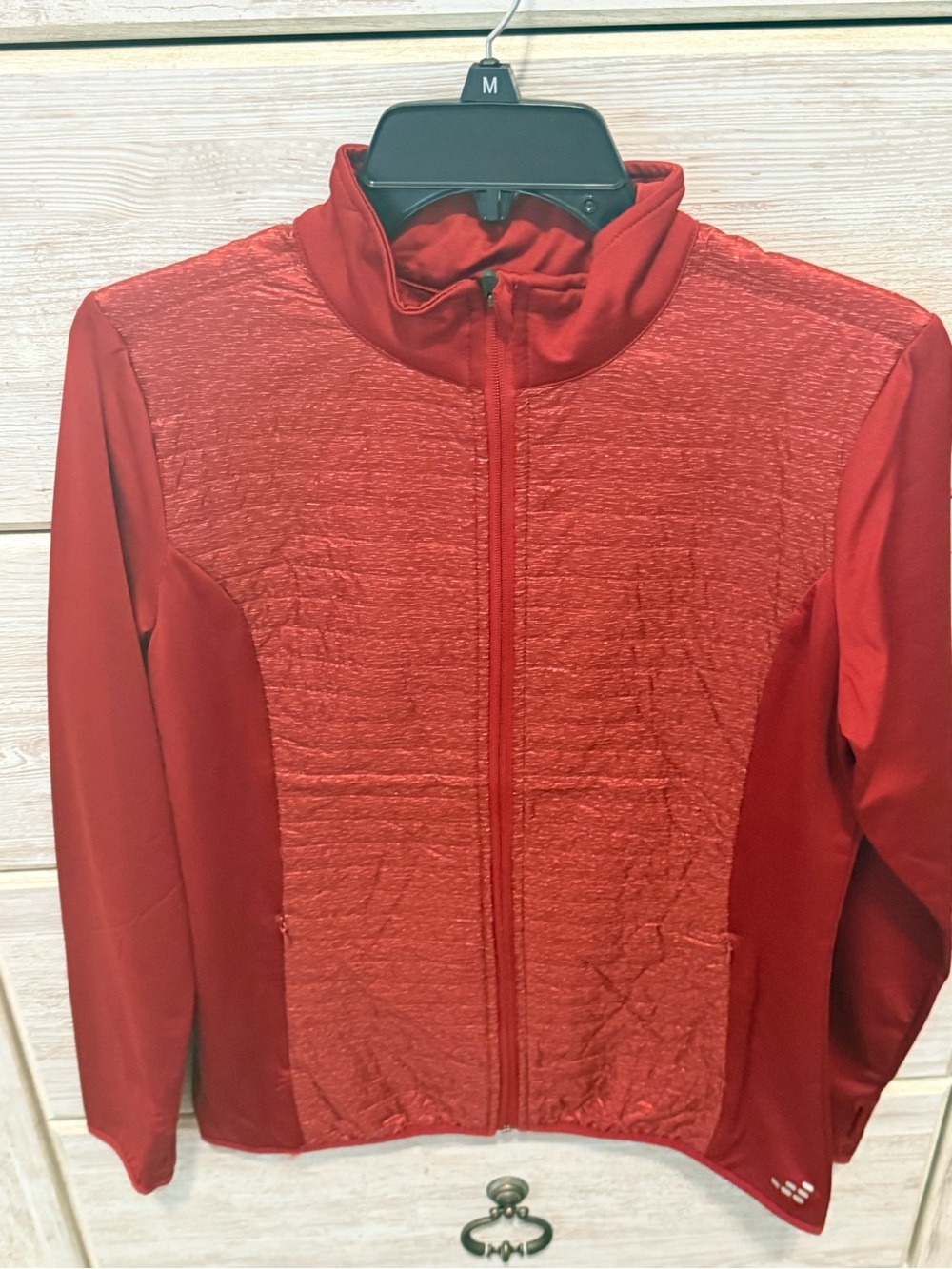 Red Women's Zip-Front Jacket - Lightweight Active Layer